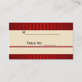 Red Strip Elfenbeinband mit Row Rubies Platzkarte