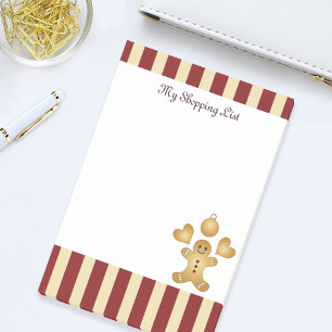 Red Strip Weihnachtskeks Niedlicher Lebkuchen Mann Post-it Klebezettel