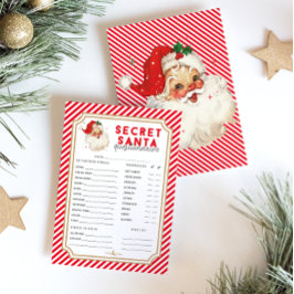 Red Stripe ChristmasSecret Santa Questionnaire