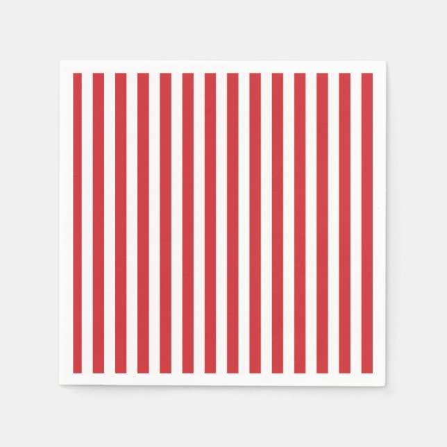 Red Stripe Preppy  Serviette (Vorderseite)