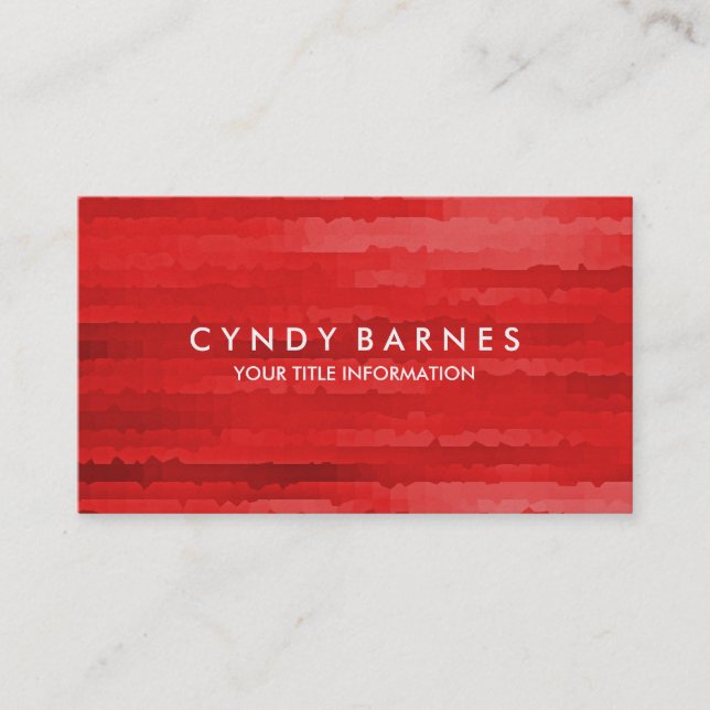 Red Stripes Business Card Visitenkarte (Vorderseite)