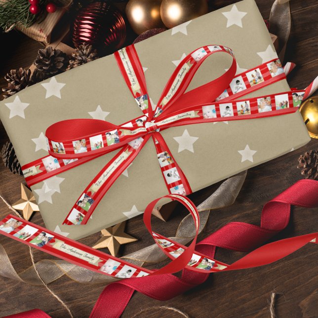 Red Stripes Fotos frohe kleine Weihnachten Satinband (Von Creator hochgeladen)