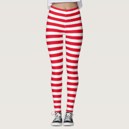 Red Stripes Leggings