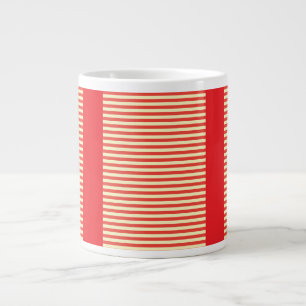 Red Stripes Red Gift Jumbo-Tasse