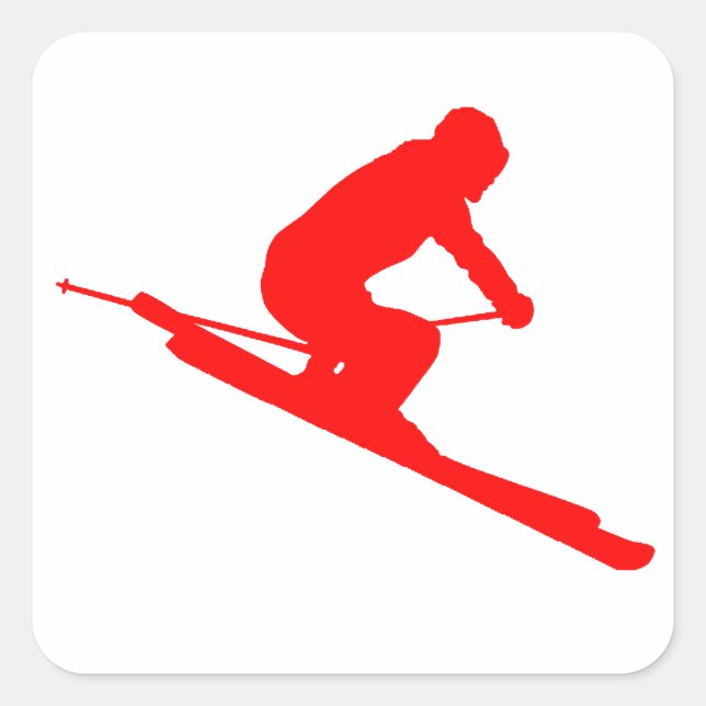 RED STYLE SKI QUADRATISCHER AUFKLEBER (Vorderseite)