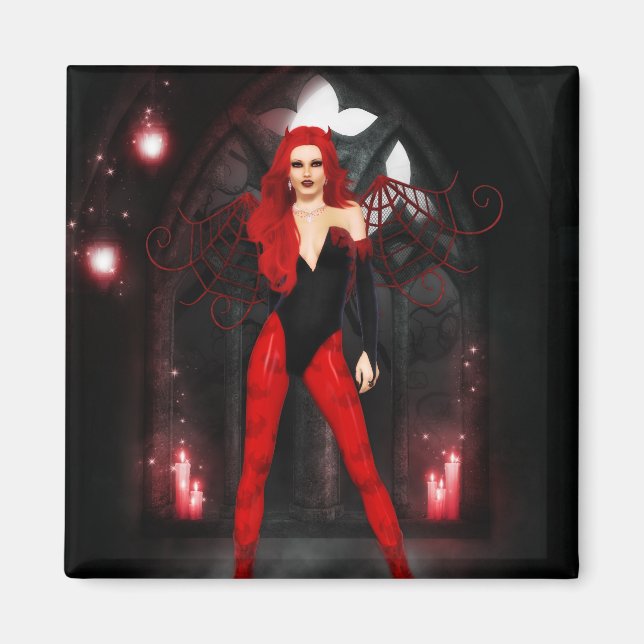 Red Succubus Magnet (Vorne)