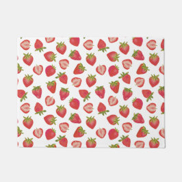 Red Summer Strawberry Pattern Fußmatte
