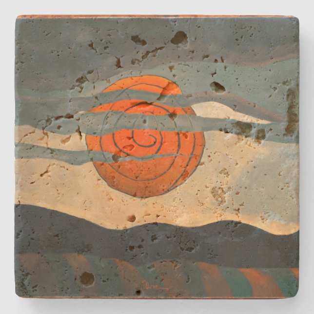 Red Sun | Arthur Dove | Steinuntersetzer (Vorderseite)
