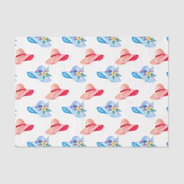 Red Sun Hat (Design 10 Red Series) Seidenpapier (Vorderseite)