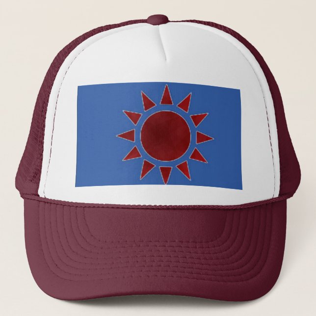 Red Sun Hat Truckerkappe (Vorderseite)