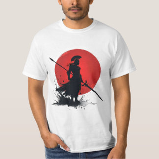 Red Sun Samurai-Inspiriertes T-Shirt