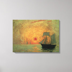 Red Sun von Maxime Maufra, Vintager Impressionismu Leinwanddruck