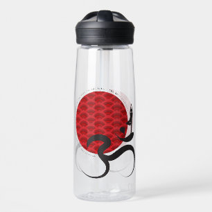 Red Sun Yoga Spiritual Indian Meditat Om Ohm Logo Trinkflasche