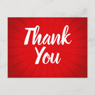 Red Sunburst Vielen Dank Postkarte