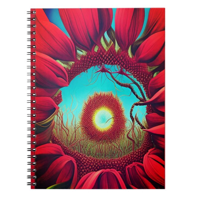 Red Sunflower Stargate Notizblock (Vorderseite)