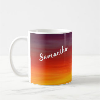 Red Sunset Individuelle Name Kaffee Tasse