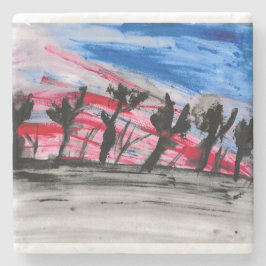 Red Sunset Steinuntersetzer