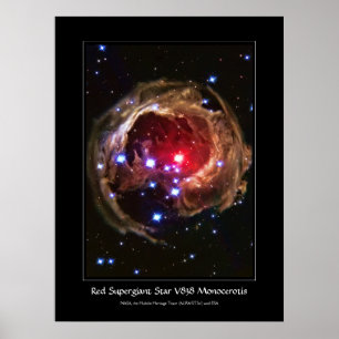Red Supergiant Star V838 Monocerotis Poster