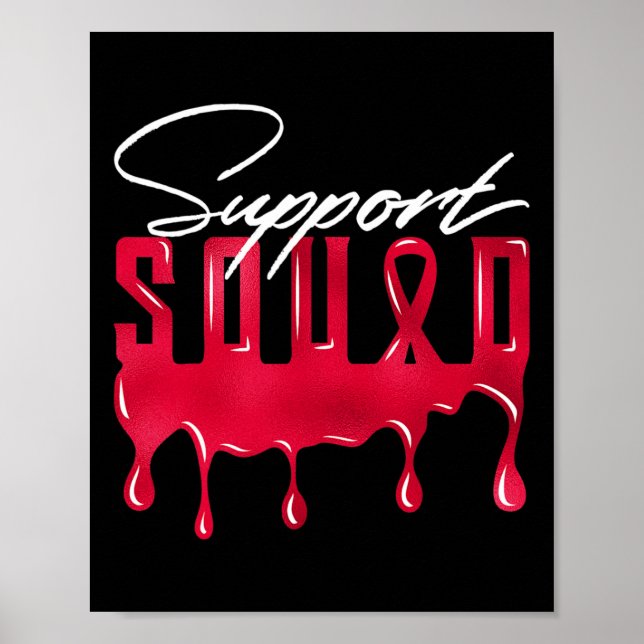 Red Support Squad Matching-T-Shirts Poster (Vorne)