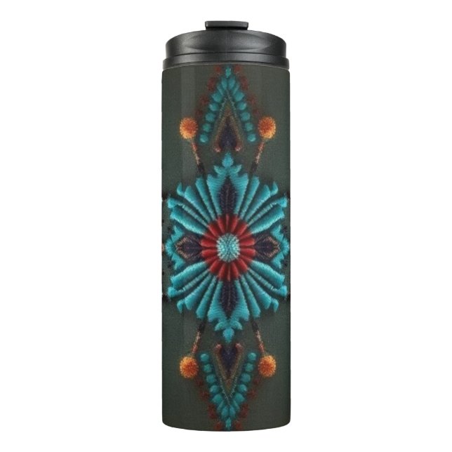 Red Susan Corn Blume Thermal Tumbler Thermosbecher (Vorderseite)