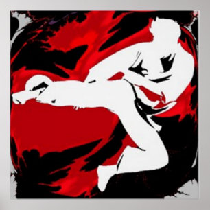 Red Swash Poster von Martial Arts Man