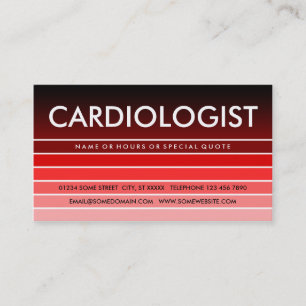 Red Swatch CARDIOLOGIST Visitenkarte