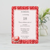 Red Sweater Heart Macaroon Cookie Geburtstag
