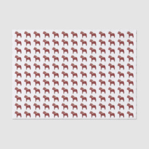 Red Swedish Dala Horses Seidenpapier