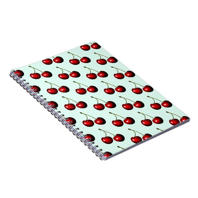 Red Sweet Cherries Notizblock (Rechte Seite)