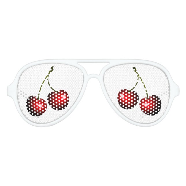 Red Sweet Cherries Party Sonnenbrille (Vorderseite)