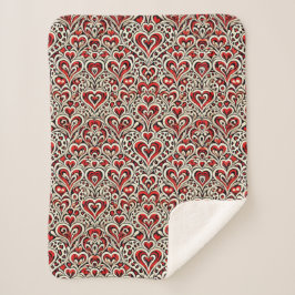 Red Sweet Hearts Sherpadecke