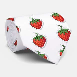 Red Sweet Strawberry Muster Krawatte