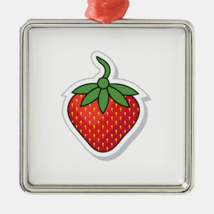 Red Sweet Strawberry Ornament Aus Metall