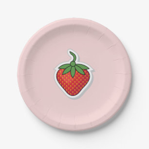 Red Sweet Strawberry Pappteller