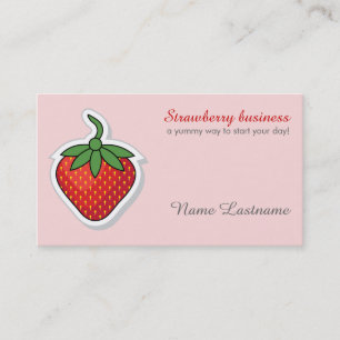 Red Sweet Strawberry - personalisierte Visitenkart Visitenkarte