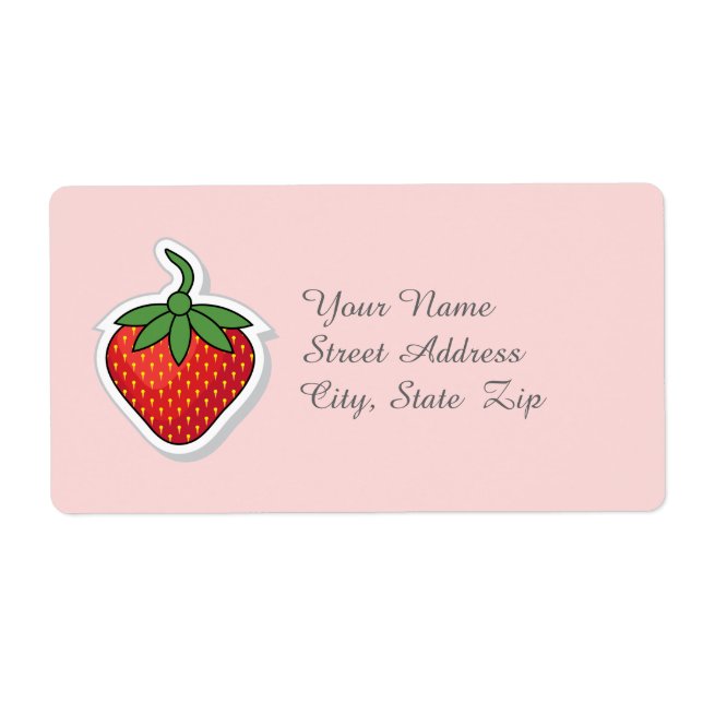 Red Sweet Strawberry - Vorlage Ihre Adresse (Vorne)
