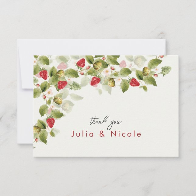 Red Sweet Wild Strawberry Blume Hochzeit (Vorderseite)