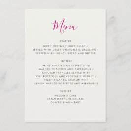 Red Sweet Wild Strawberry Blume Hochzeit Menükarte