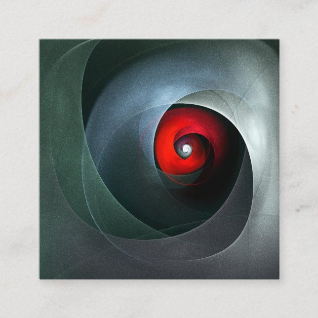 Red Swirl Artistic Modern Abstrakt Art Pattern #19 Begleitkarte (Vorderseite)