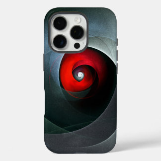 Red Swirl Artistic Modern Abstrakt Art Pattern #19 iPhone 16 Pro Hülle