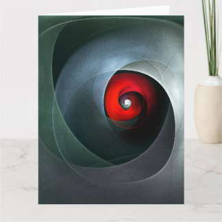 Red Swirl Artistic Modern Abstrakt Art Pattern #19 Dankeskarte