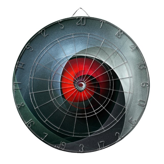 Red Swirl Artistic Modern Abstrakt Art Pattern #19 Dartscheibe (vorne)