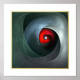 Red Swirl Artistic Modern Abstrakt Art Pattern #19 Foliendrucke
