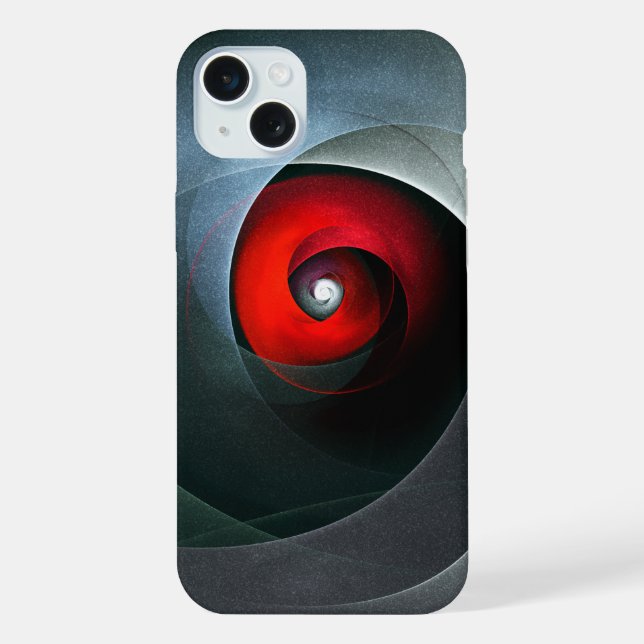 Red Swirl Artistic Modern Abstrakt Art Pattern #19 iPhone Hülle (Rückseite)