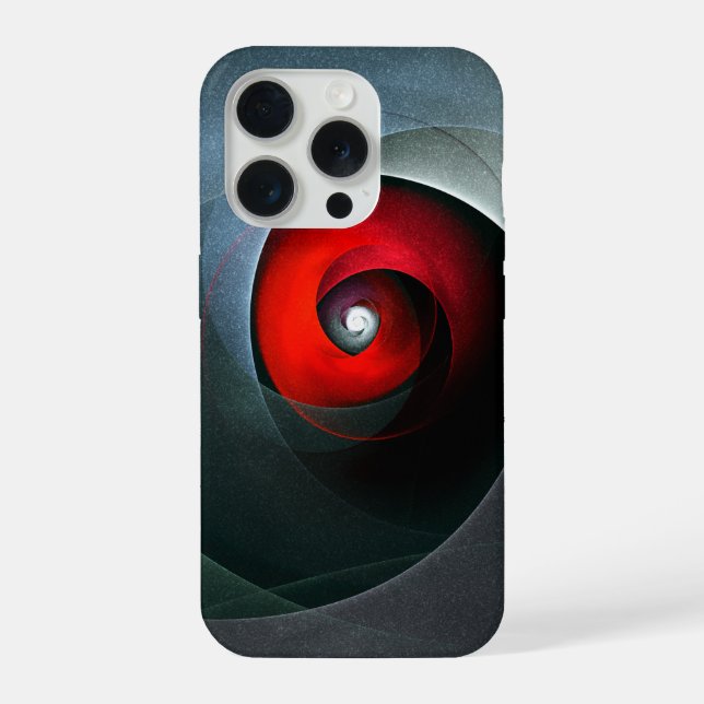 Red Swirl Artistic Modern Abstrakt Art Pattern #19 iPhone Hülle (Rückseite)