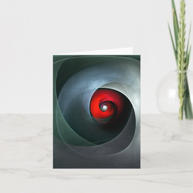 Red Swirl Artistic Modern Abstrakt Art Pattern #19 Karte (Vorderseite)