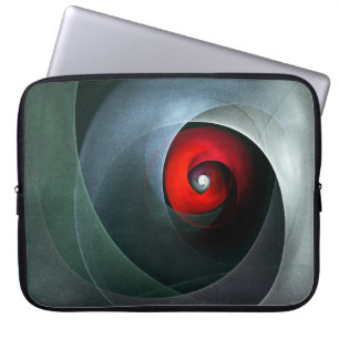 Red Swirl Artistic Modern Abstrakt Art Pattern #19 Laptopschutzhülle
