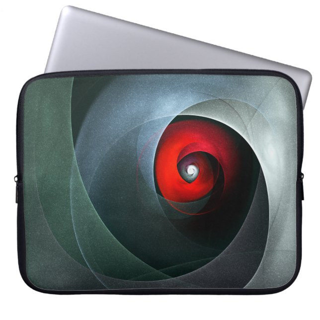 Red Swirl Artistic Modern Abstrakt Art Pattern #19 Laptopschutzhülle (Vorderseite)