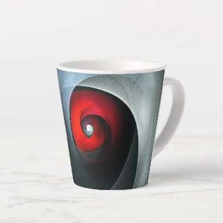 Red Swirl Artistic Modern Abstrakt Art Pattern #19 Milchtasse
