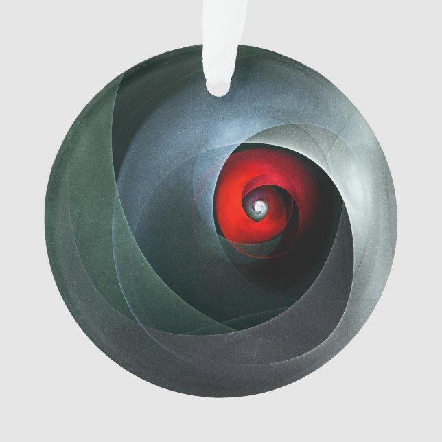 Red Swirl Artistic Modern Abstrakt Art Pattern #19 Ornament (Vorderseite)